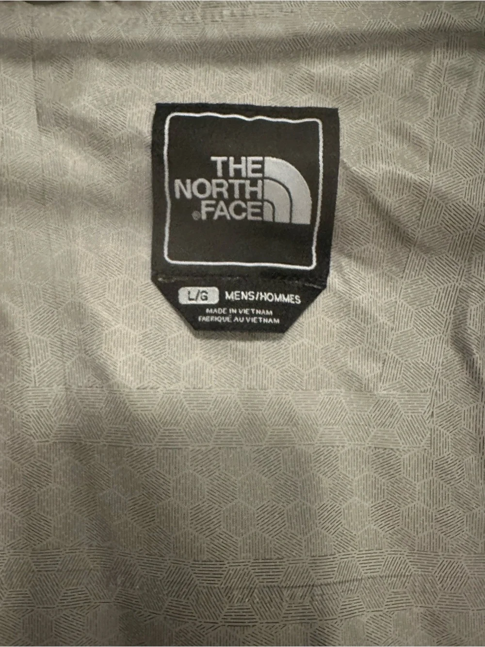 The North Face Light Gray Waterproof Hooded Jacket